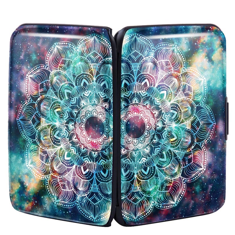Coco Rossi Credit Card Holder for Women,RFID Blocking Slim Hard Mini Card Case ID Case Travel Wallet Nebula - Image 5